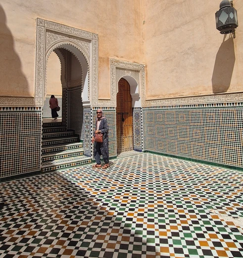 Bezoek aan mausoleum Moulay Ismail Bezoek aan mausoleum Moulay Ismail